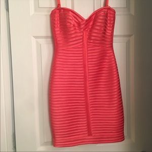 Coral BCBG cocktail dress